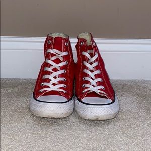 Red high top Converse